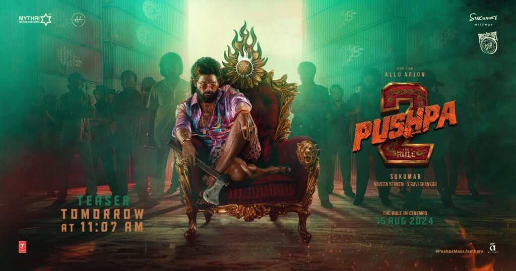 When will the teaser of Allu Ajun's 'Pushpa-2' come out? 1 GKj8zwYaIAAdd4l