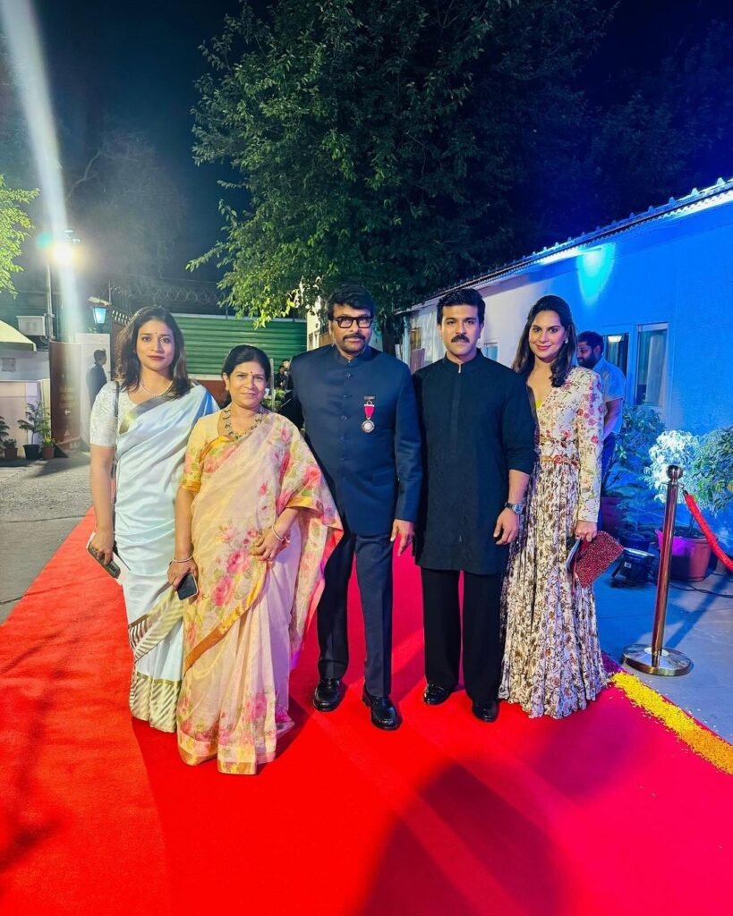 My thanks to all who made me Padma Vibhushan - Megastar Chiranjeevi 1 Sushmitha Konidela Surekha Konidela Chiranjeevi RamCharan Upasana Konidela